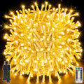 Ollny 800 LEDs 80m Lichterkette für Weihnachten (Warmweiß, Transparentes Kabel, Steckeranschluss, 8 Modi)