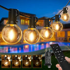 Ollny G40 Lichterkette für den Außenbereich, 10 m (15+1 Glühbirnen, verbindbar, IP45 wasserdicht, 2700 K)