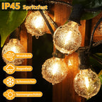 Ollny G40 Lichterkette für den Außenbereich, geeignet für Lichterketten, Garten, Balkon, Pavillon, Pergola (verbindbar, IP45 wasserdicht, 2700k)