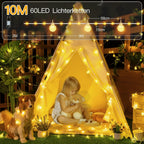 Ollny G29 Lichterkette mit Kugelmotiv (8 Modi, IP67 wasserdicht, 2700k)