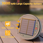 Ollny Solar Camping Lichterkette Aufrollbar (USB, 8 Beleuchtungsmodi, Timer Dimmbar, IP44 Wasserdichte)