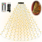 Ollny Solar Lichterkette Aussen für 150, 180, 240cm Tannenbaum (Warmweiß, 8 Beleuchtungsmodi, Timer, IP44 Wasserdichte)