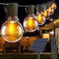 Ollny G40 Solar-Lichterkette für den Außenbereich, 10 m (16+1 Glühbirnen, solarbetrieben, IP45 wasserdicht, 2700 K)