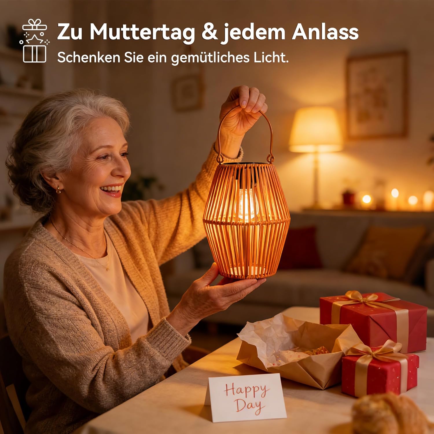 Ollny Solarlaternen, Muttertagsgeschenke, Geburtstagsgeschenke für Wege, Poolbereiche, Girlanden (IP44 wasserdicht)