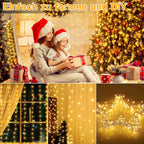 Ollny 300 LED 3m*3m USB-Lichterkette mit Haken, warmweiß