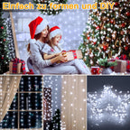 Ollny 300 LED 3m*3m USB-Lichterkette mit Haken, Kaltweiß