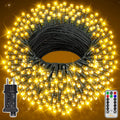 Ollny 400 LED 40m Warmweiße Lichterkette für Weihnachten (Grünes Kabel, Stecker, 8 Modi)