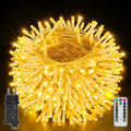 Ollny 600 LED 60m Warmweiße Weihnachtsbeleuchtung (Transparentes Kabel, Steckeranschluss, 8 Modi)